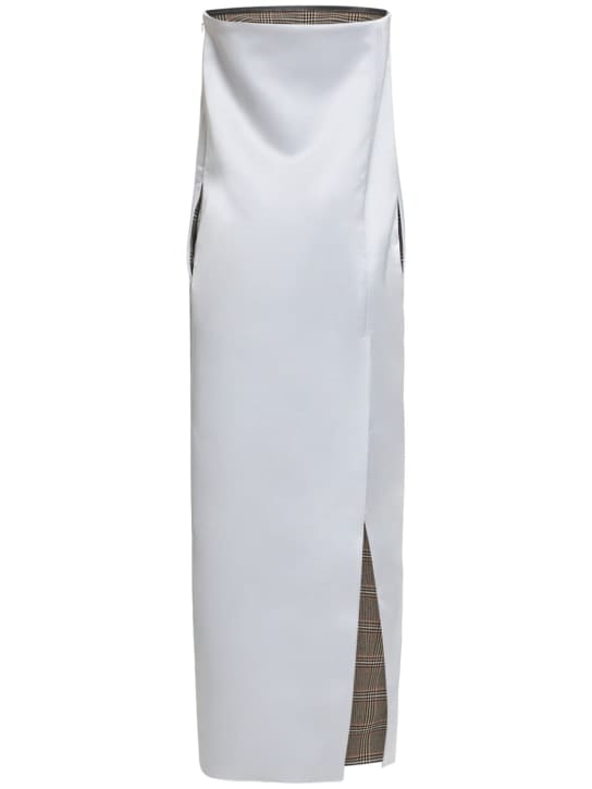 16arlington: Strapless satin maxi dress