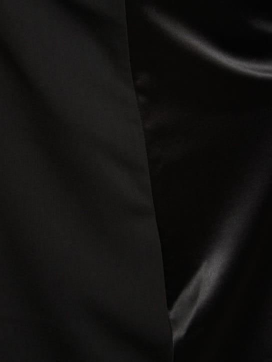 16arlington: Strapless satin mini dress