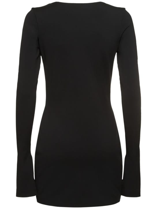 16arlington: Cutout detail jersey mini dress