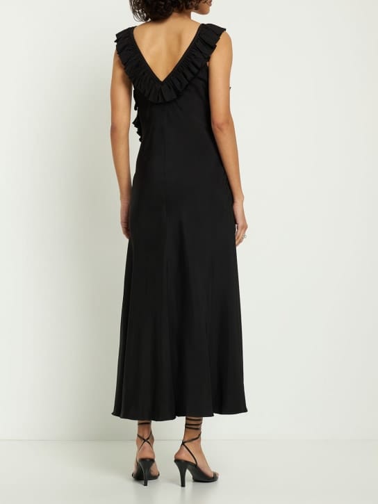 Jil Sander: Vestido largo con volantes