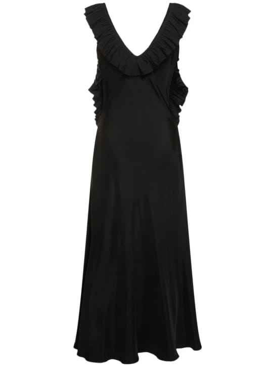 Jil Sander: Vestido largo con volantes