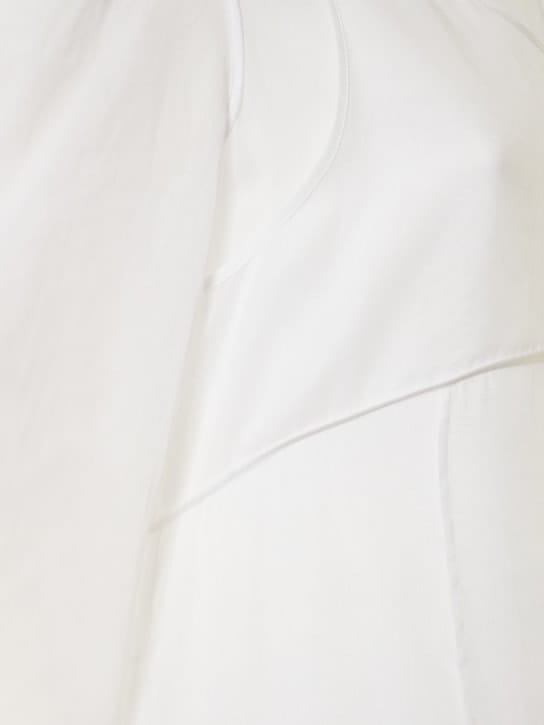 Jil Sander: Vestido midi de algodón con aberturas