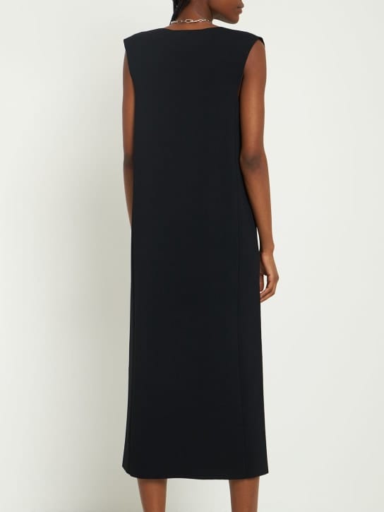 Jil Sander: Vestido largo sin mangas con escote en V