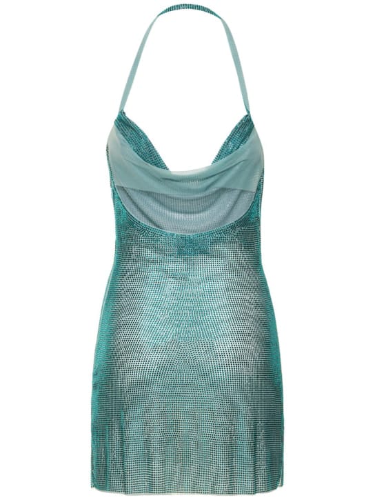 Giuseppe Di Morabito: Halterneck mini dress with crystals