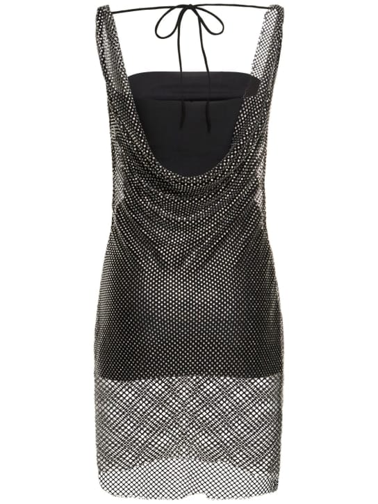 Giuseppe Di Morabito: Mini dress with crystals and draping