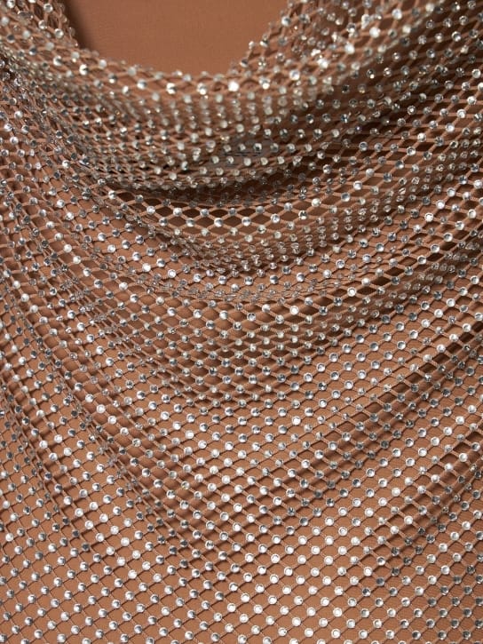 Giuseppe Di Morabito: Mini dress with crystals and draping