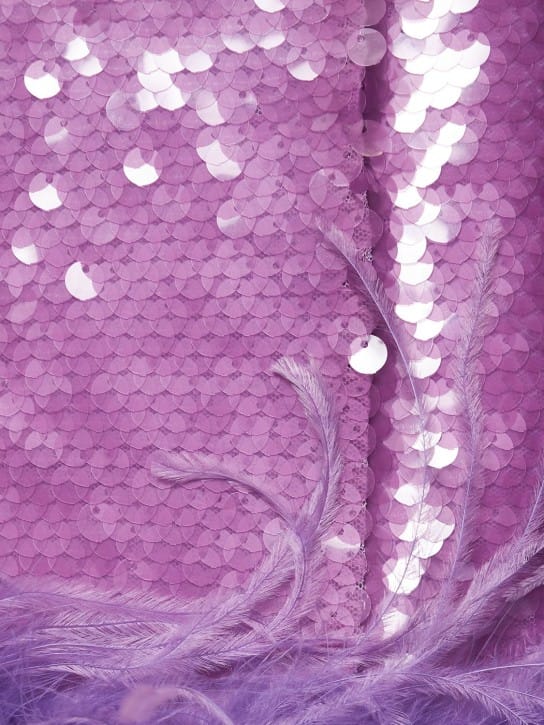 Giuseppe Di Morabito: Sequin mini dress with feathers