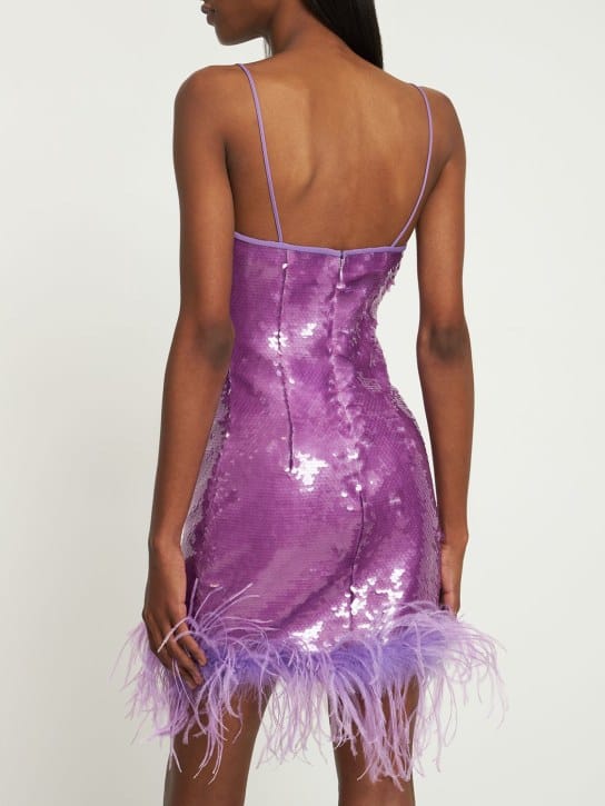 Giuseppe Di Morabito: Sequin mini dress with feathers