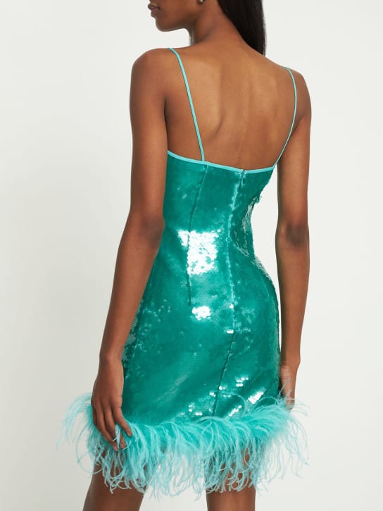 Giuseppe Di Morabito: Sequin mini dress with feathers
