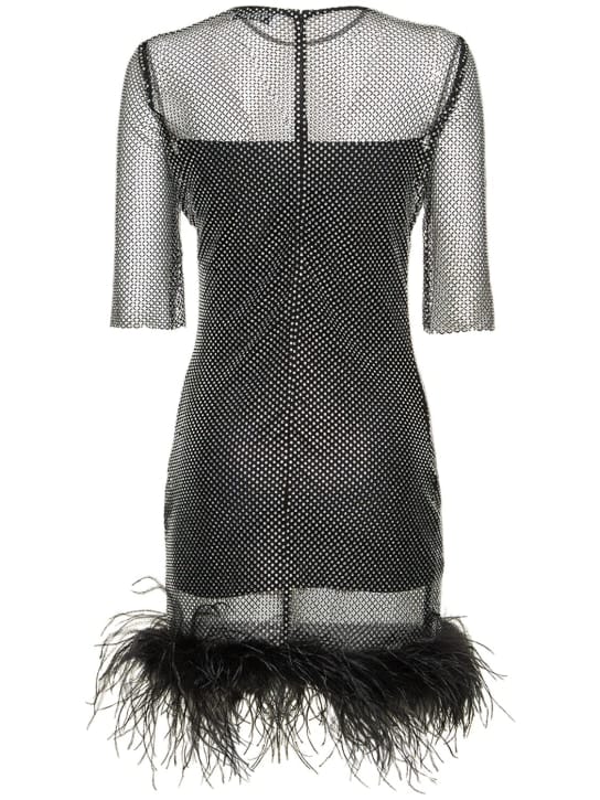Giuseppe Di Morabito: Mini dress with crystals and feathers