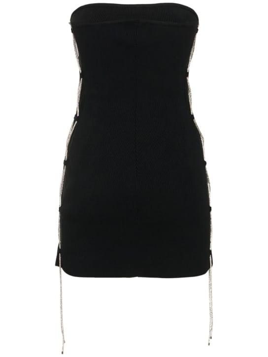 Giuseppe Di Morabito: Ribbed mini dress with crystals