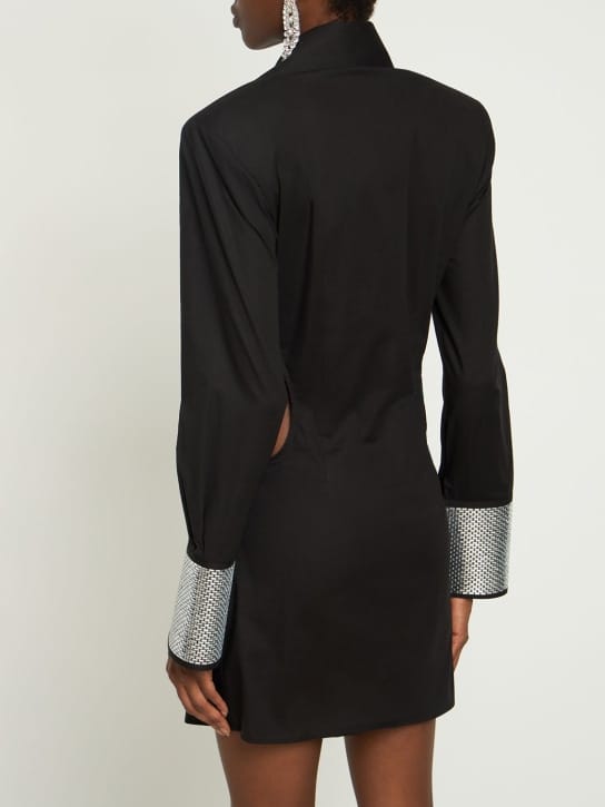 Giuseppe Di Morabito: Cotton shirt dress with crystals