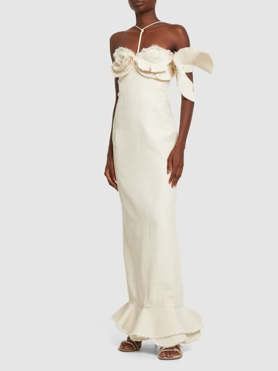 Jacquemus - La Robe Artichaut绉纱长款连衣裙