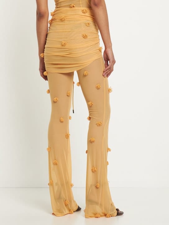 Jacquemus: Le Pantalon Espelho珠饰网眼裤子