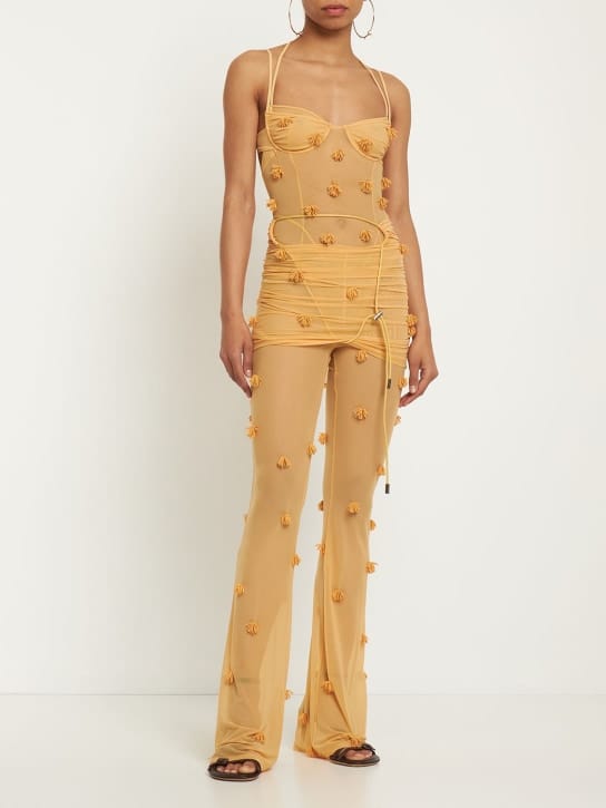 Jacquemus - Le Pantalon Espelho珠饰网眼裤子