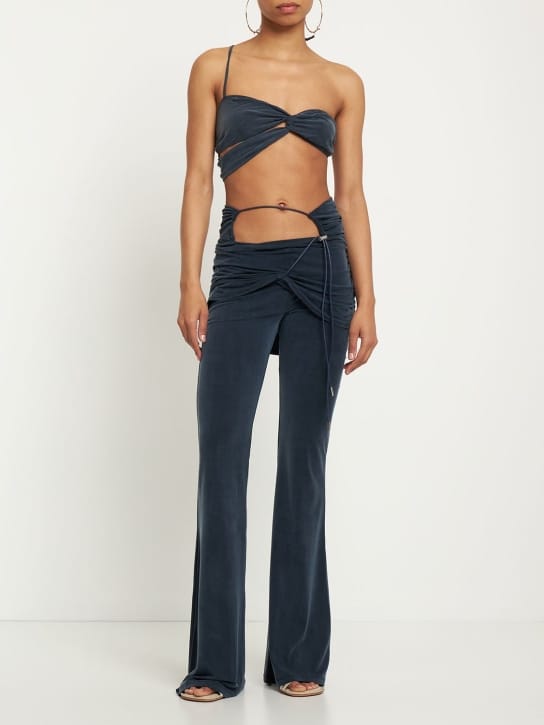 Jacquemus - Le Pantalon Espelho铜氨纤维阔腿裤