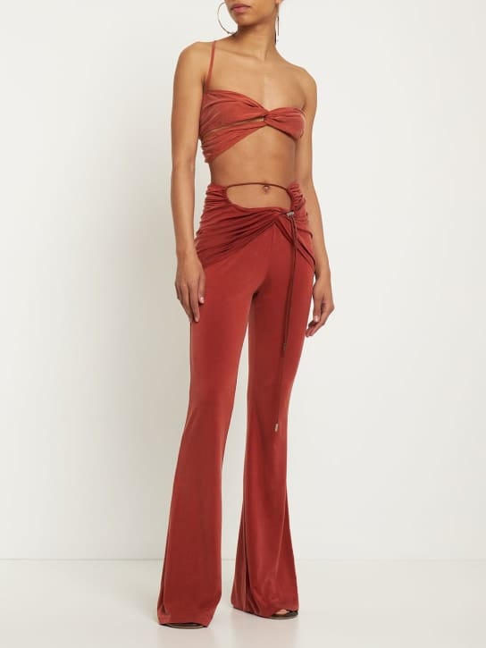 Jacquemus - Le Pantalon Espelho铜氨纤维阔腿裤