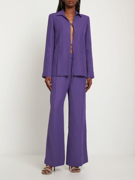 Jacquemus - Le Pantalon Banha绉纱阔腿裤