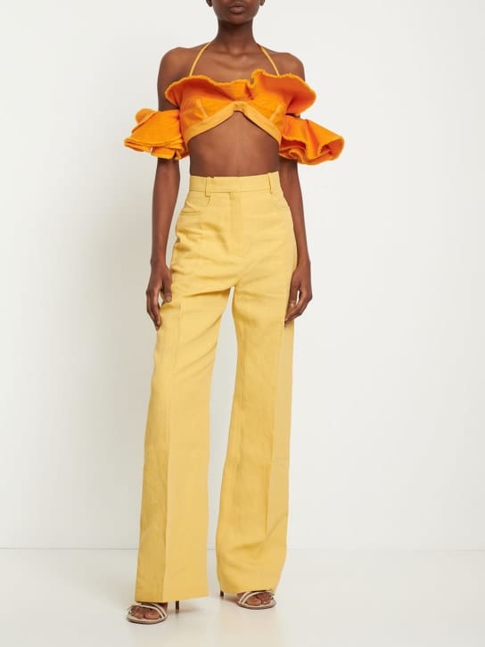 Jacquemus - Le Pantalon Sauge斜纹高腰裤子