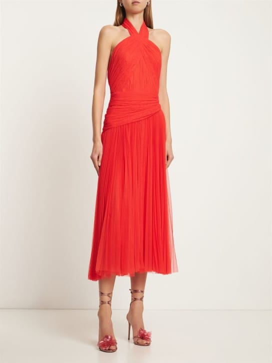 Maria Lucia Hohan - Abito midi halter in tulle plissé