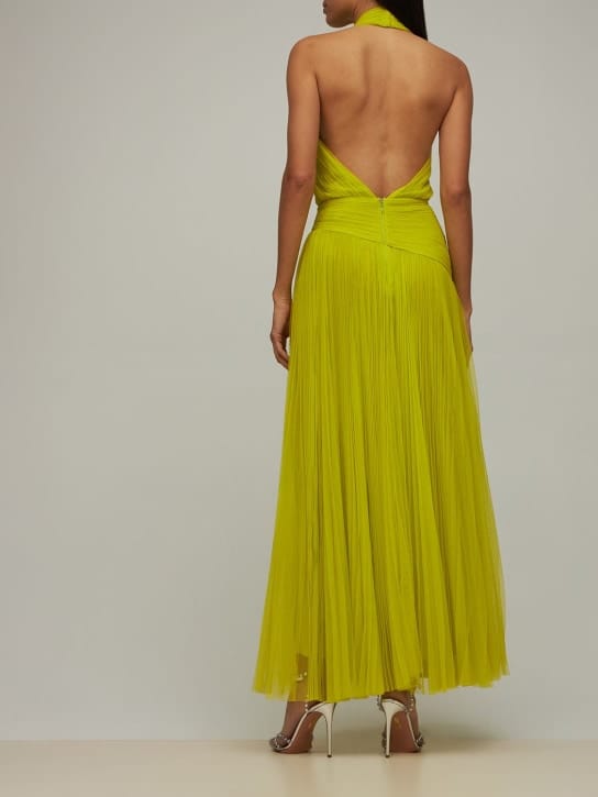 Maria Lucia Hohan: Abito midi halter in tulle plissé