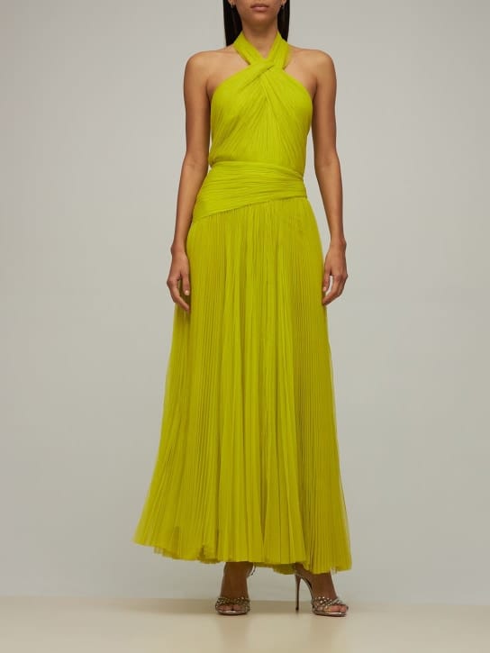 Maria Lucia Hohan - Abito midi halter in tulle plissé