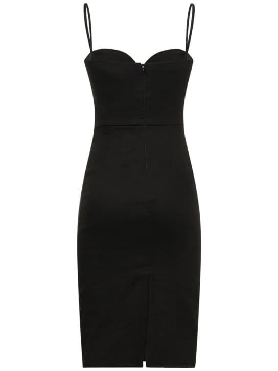 Anemos: Vestido midi en lino con corsé