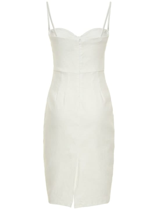 Anemos: Vestido midi en lino con corsé
