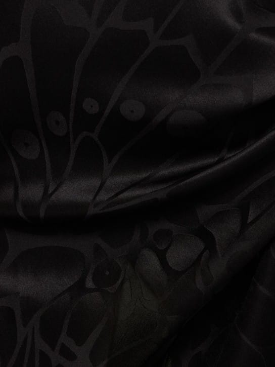 ANINE BING: Vestido largo de jacquard de seda