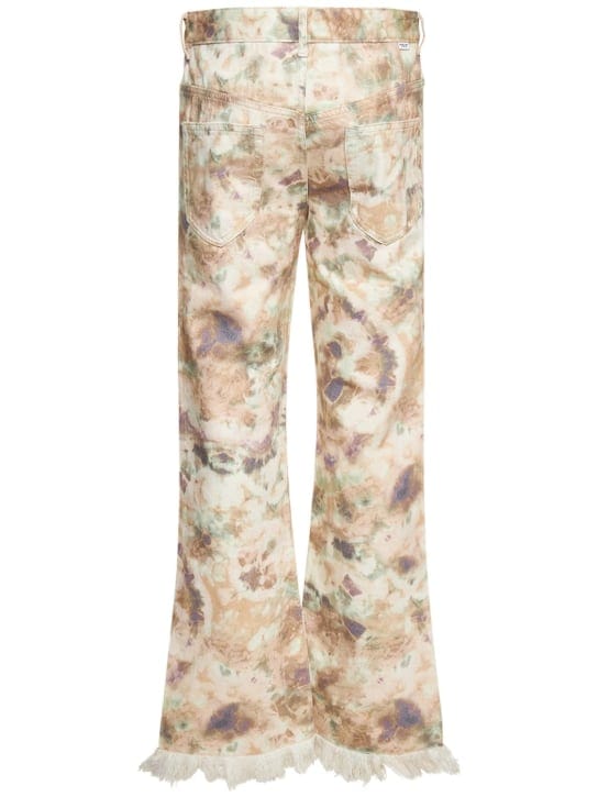 Marant Etoile: Palazzo-Hose aus Baumwolle mit Fransen