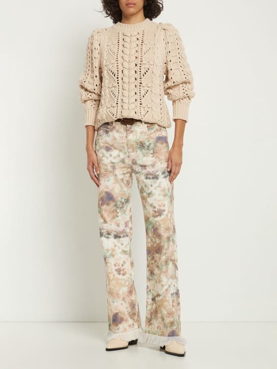 Marant Etoile - Palazzo-Hose aus Baumwolle mit Fransen