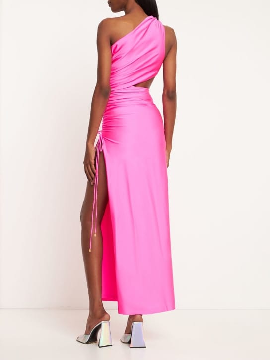 Dundas: One-shoulder draped maxi dress