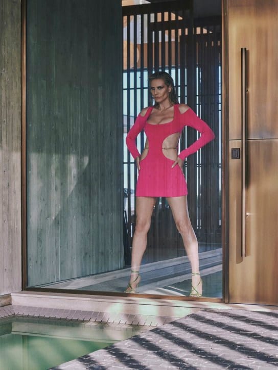 Dundas: Minivestido de punto con aberturas