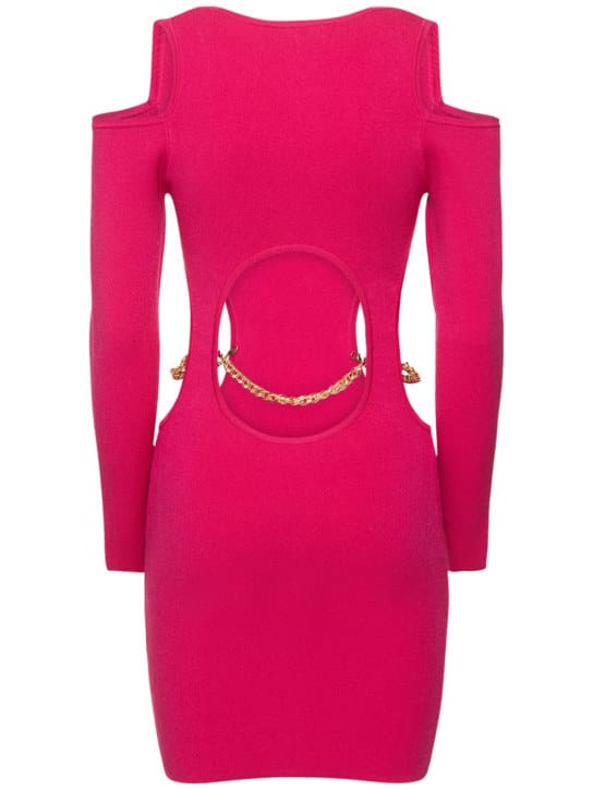 Dundas: Minivestido de punto con aberturas