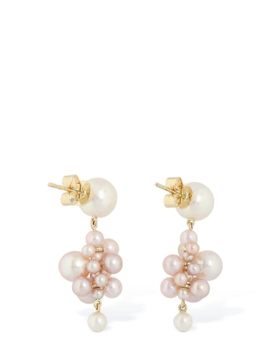 Sophie Bille Brahe: 14kt黄金&珍珠Botticelli玫瑰耳环