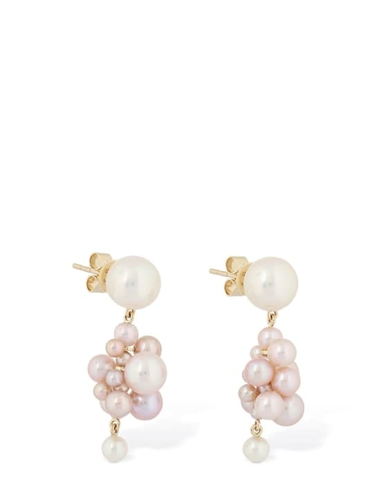 Sophie Bille Brahe: 14kt黄金&珍珠Botticelli玫瑰耳环