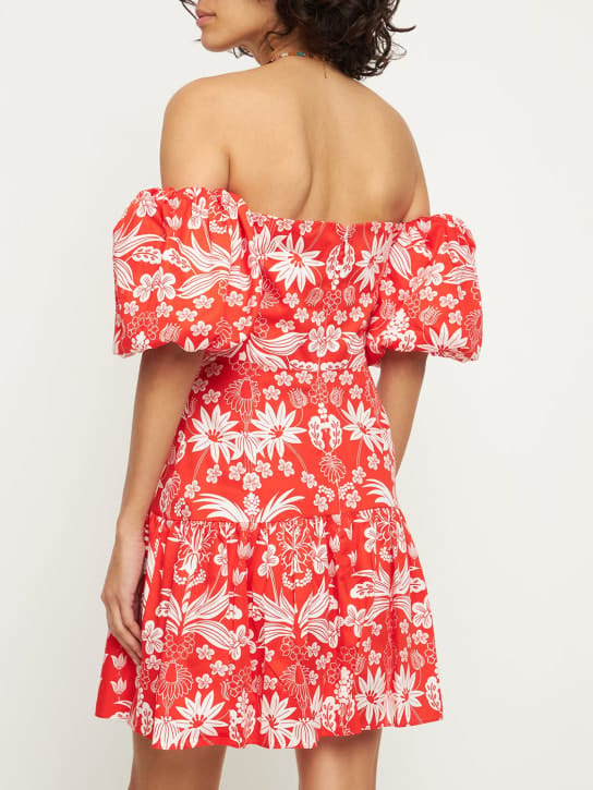 Borgo De Nor: Cotton mini dress with puff sleeves
