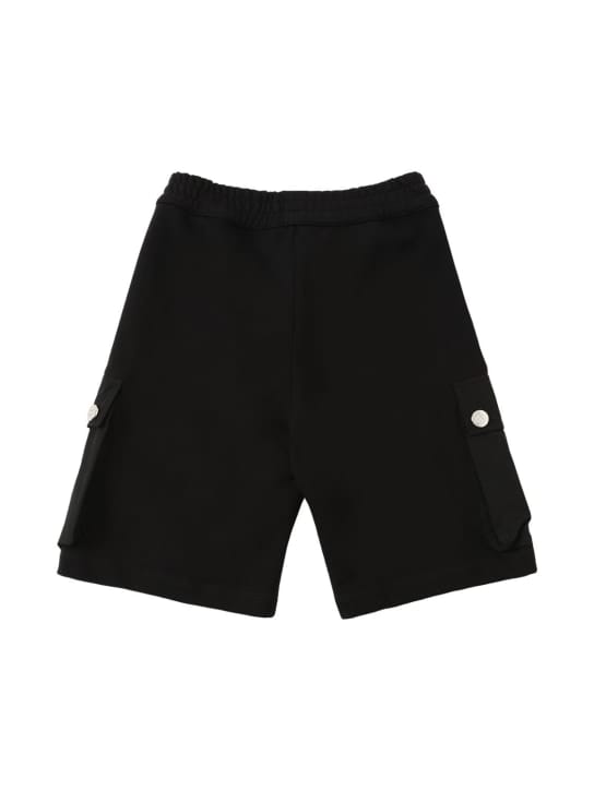 Balmain: Logo有机棉工装短裤