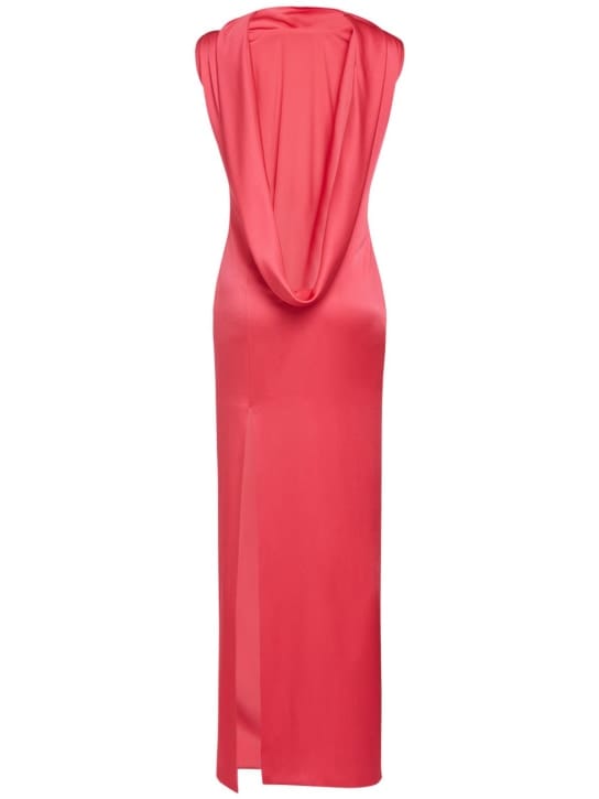 Versace: Vestido largo con espalda drapeada