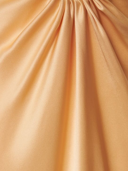 Stella McCartney: Midi-Satinkleid mit Cut-outs
