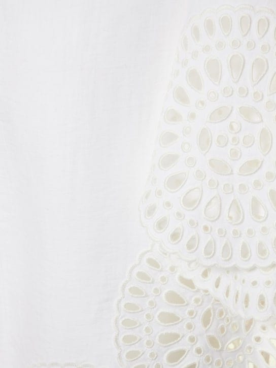 Stella McCartney: Robe courte en lin mélangé à découpes