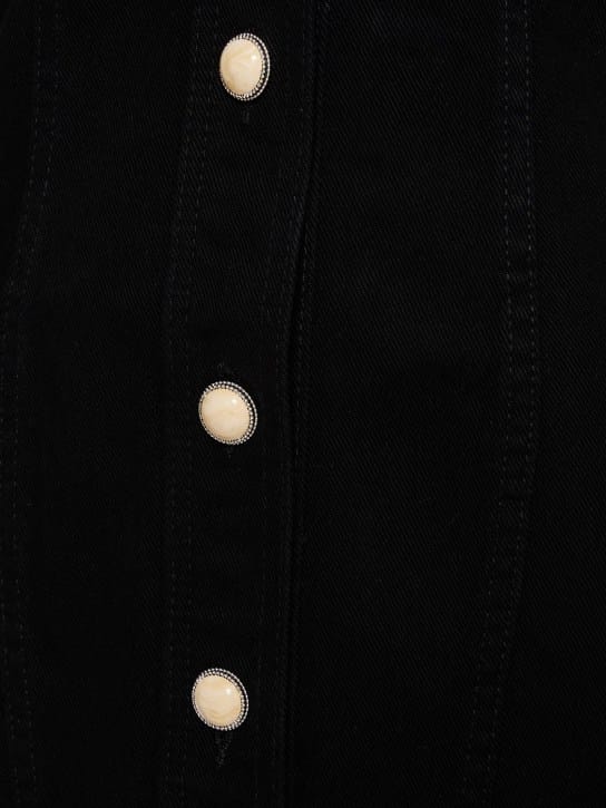 Magda Butrym: Vestido corto bustier de algodón