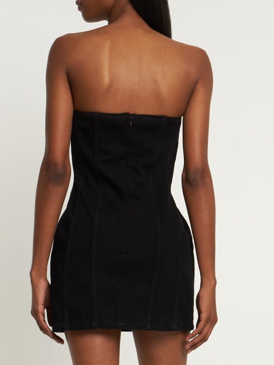 Magda Butrym: Vestido corto bustier de algodón