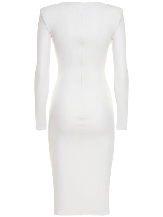 Roland Mouret: Vestido midi en punto con aberturas