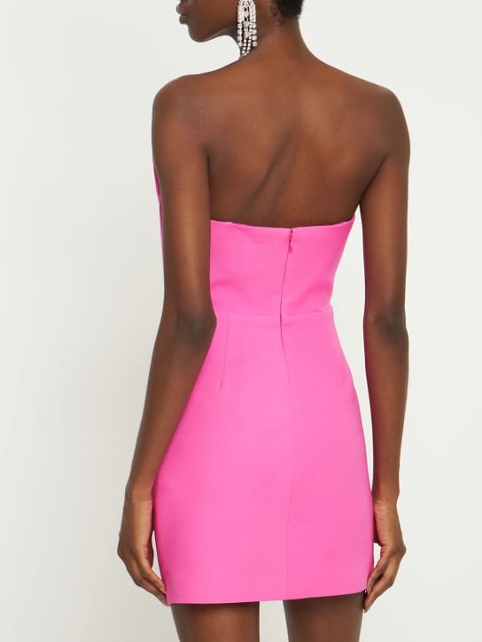 Roland Mouret: Wool and silk blend draped mini dress