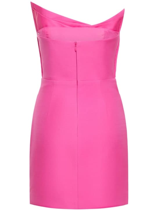 Roland Mouret: Wool and silk blend draped mini dress