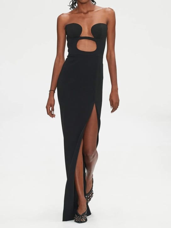 Nensi Dojaka: Abito lungo bustier con spacco