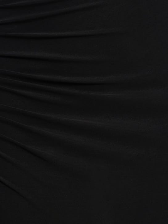 Nensi Dojaka: Vestito lungo in cupro con cut-out