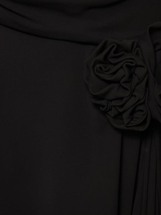 Magda Butrym: Vestido corto drapeado con detalle floral