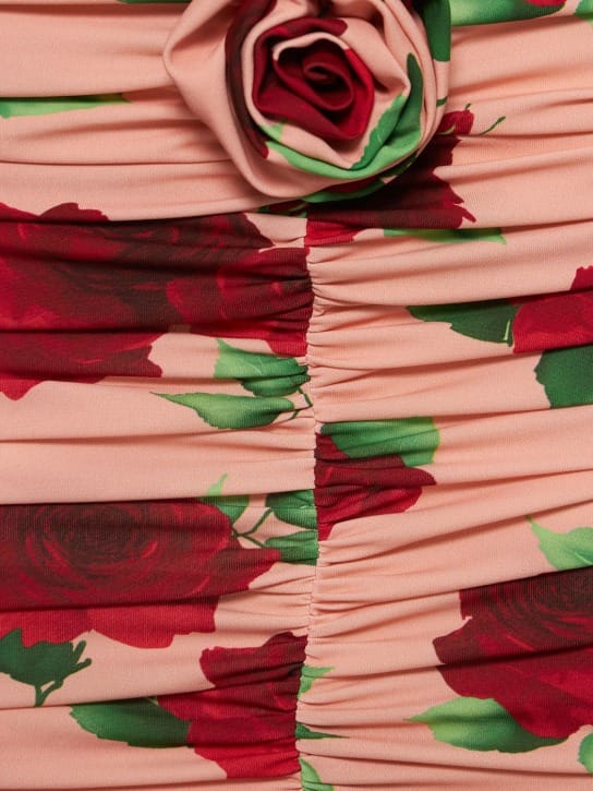 Magda Butrym: Vestido corto fruncido floral